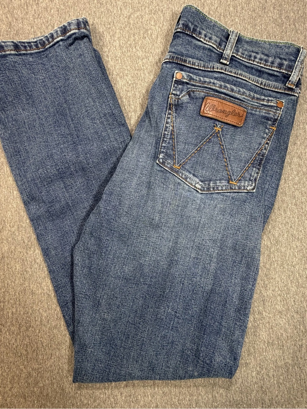 Wrangler Retro Slim Straight 34x36 Mens Blue Jeans Denim